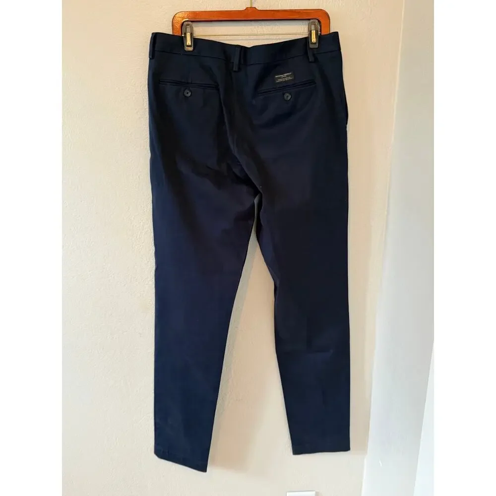 Men's Banana Republic Navy Mason Athletic Tapered Fit Dress Pants 34 x 36